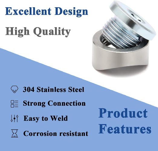Sensor Bung, Stainless Steel Oxygen Sensor Mounting Bungs and Plugs, M18 X 1.5 T