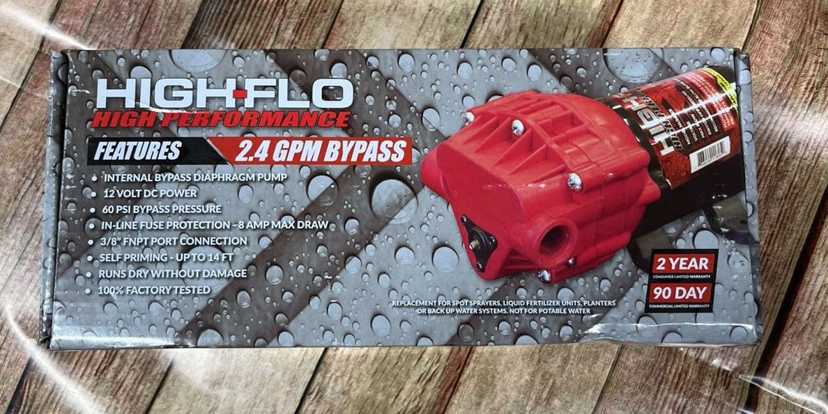 Open Box High-Flo High Performance 2.4GPM Internal Bypass Diaphragm Pump