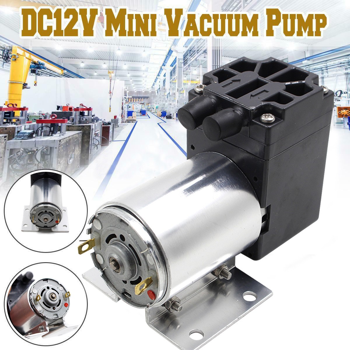 DC12V 65-120kpa Micro Vacuum Pump High Pressure Suction Diaphragm Pump Holder l