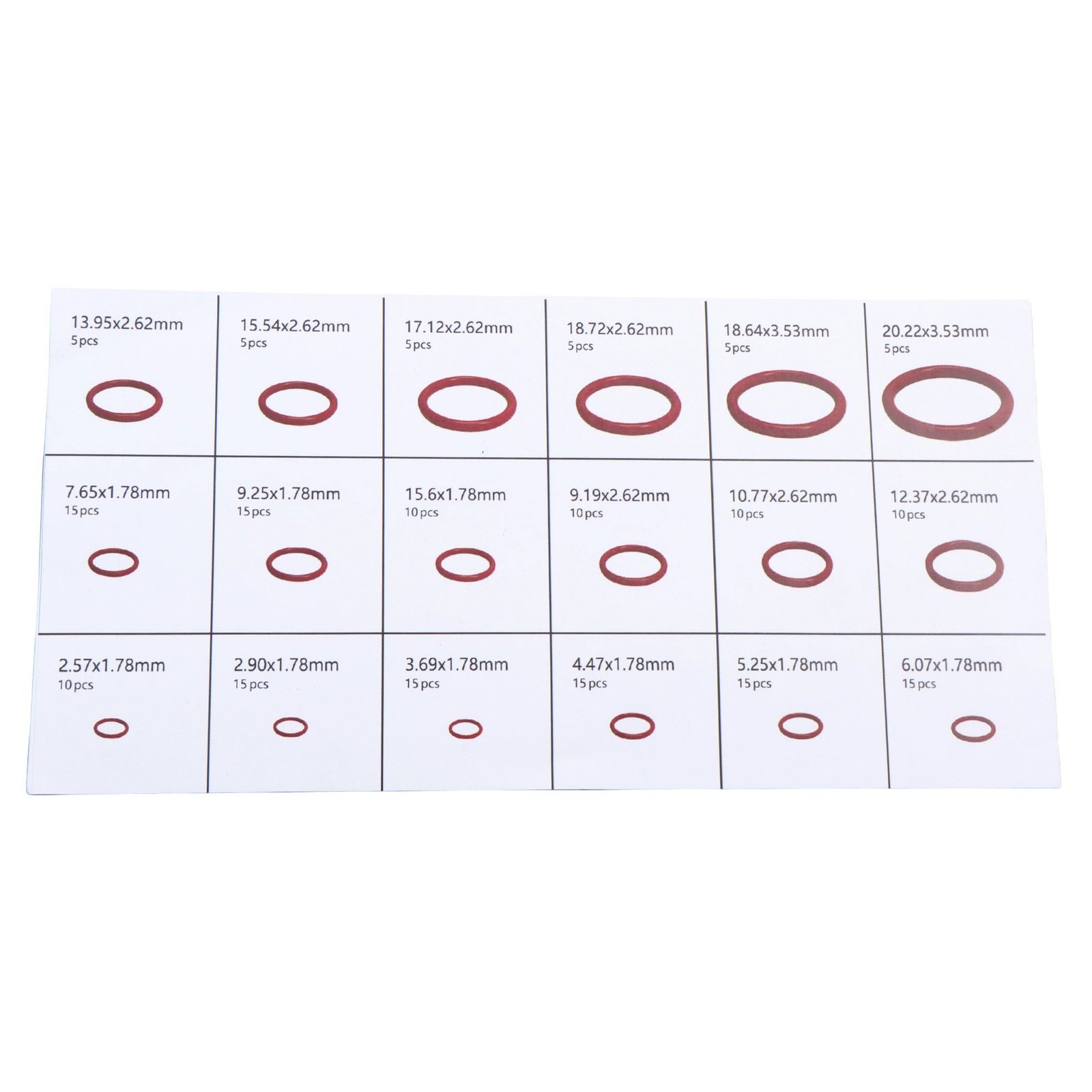 180 Pcs O-Ring Brown Metric FKM O-Ring Kit Fit High Heat Applications with Box