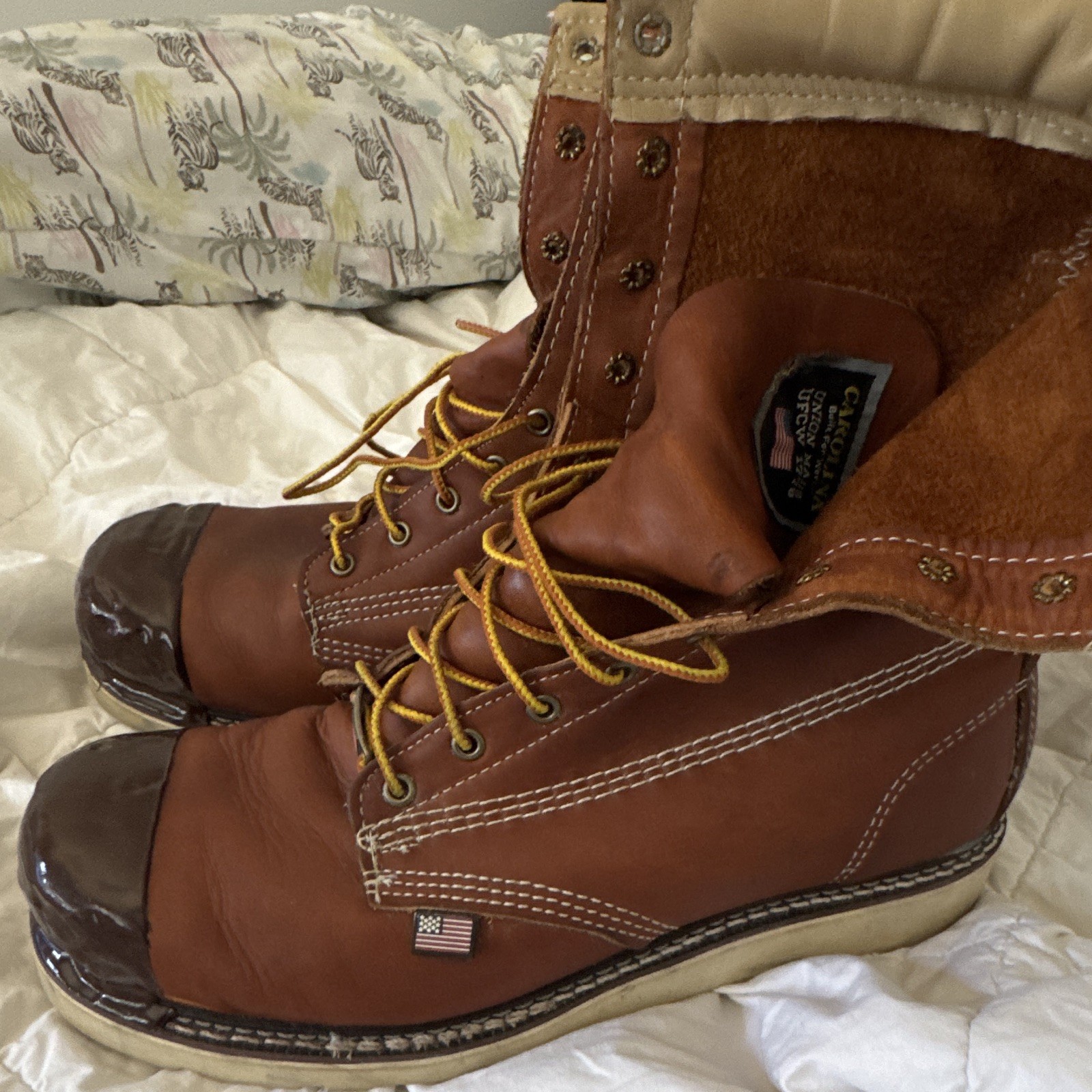 Carolina round toe boots men’s 11