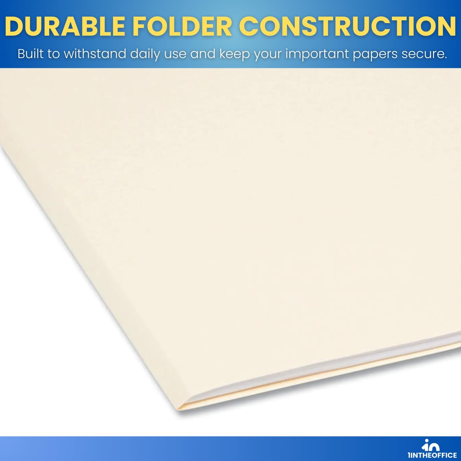 25 Pack Manila Legal File Folders Assorted 1/3 Cut Tab Organizer