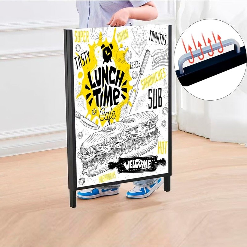 24 x36 Inch A Frame Sign Double-Sided Folding Sandwich Board Heavy Duty Slide-in