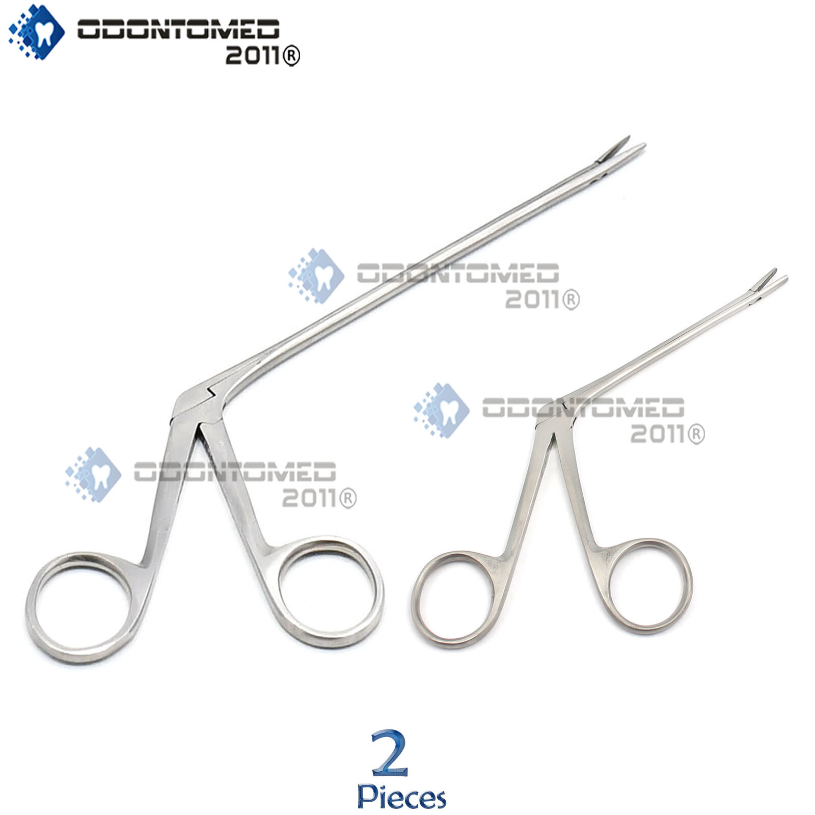 2 Pcs Hartman Alligator Ear Forceps Serrated 3.5» 5.5» Surgical Instrument New