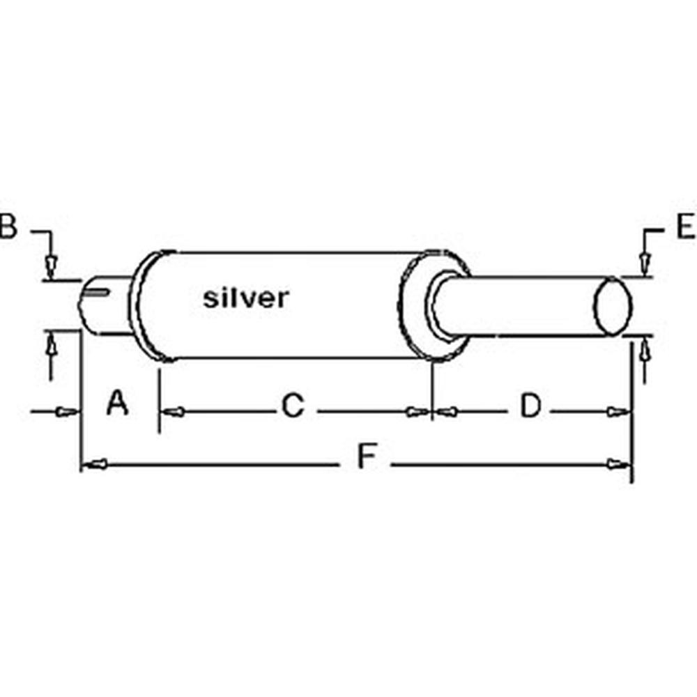 384345R91 Muffler 3″ Outlet OD 2.90″ Inlet ID 5.50″ Shell Diameter