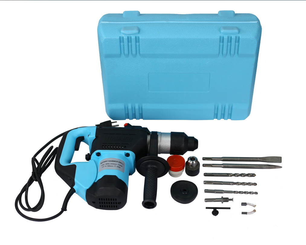 Rotary Hammer 1100W(Blue + Black) 1-1/2″sds Plus Rotary Hammer Drill 3 Functions