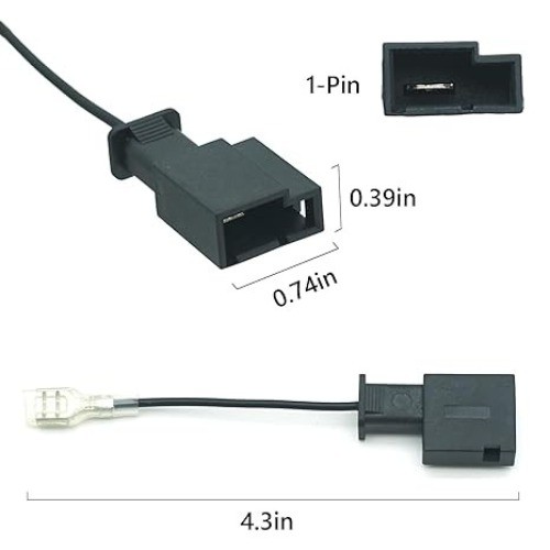 Car Horn Connector Adapter Wiring Harness, 2 Pack Pigtail Conver Model: Toyota