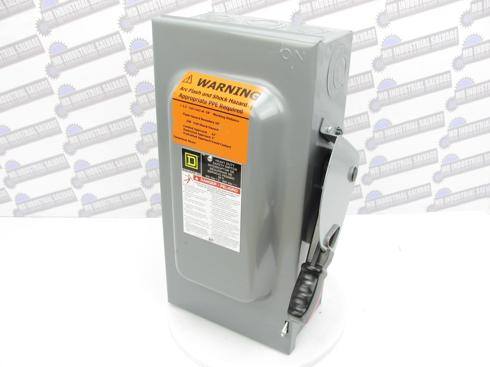 SQUARE D HU362 – 60A NON-FUSEABLE DISCONNECT w/Added NEUTRAL BLOCK HU362N 3P/4W