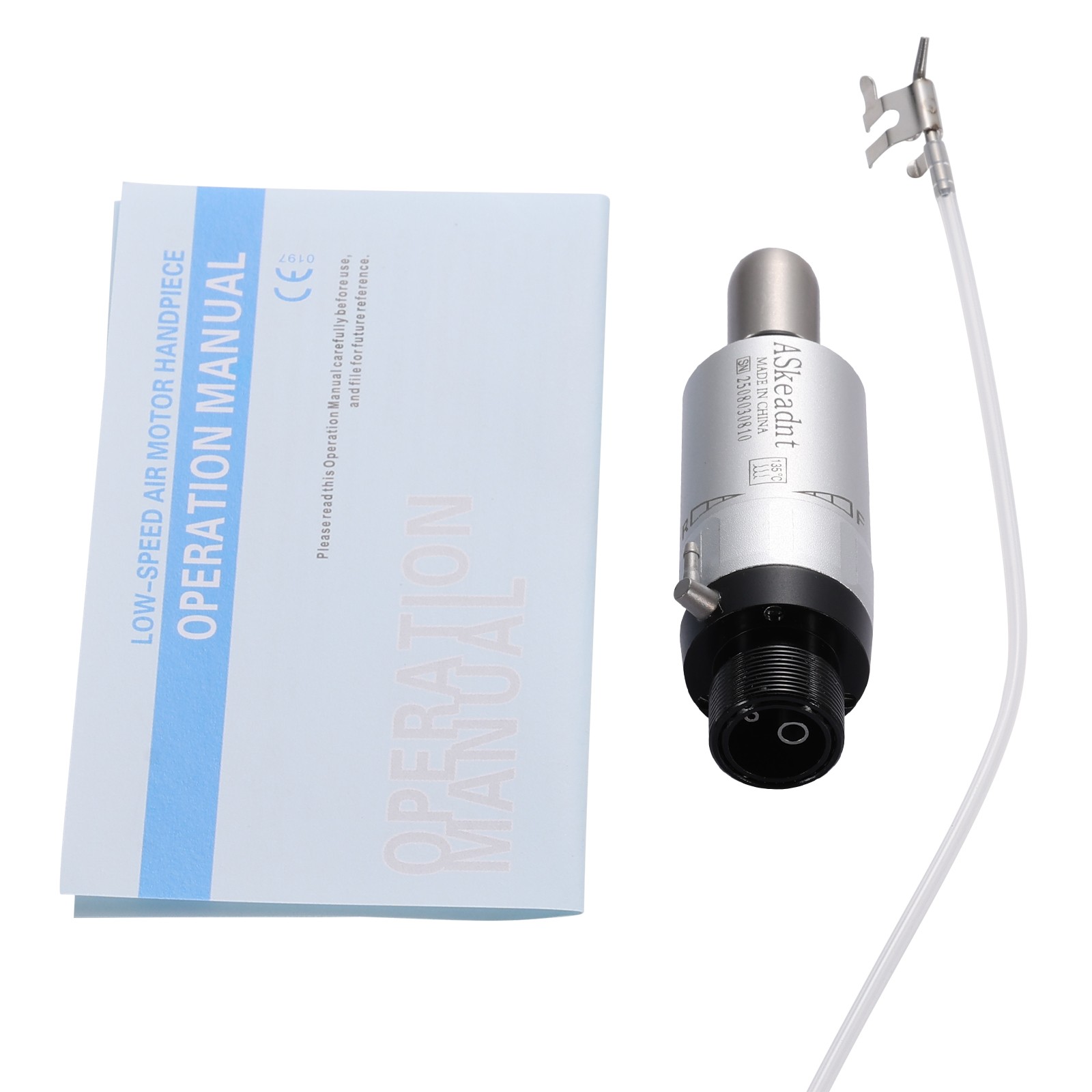 1-10 ASkeadnt Dental Slow Speed Motor Air Motor 2 Hole Micromotor External Spray