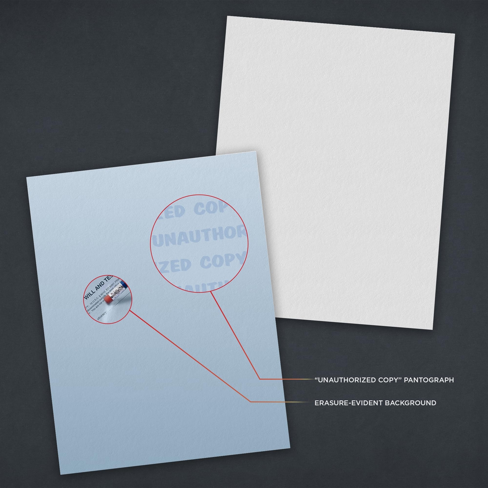 Security Paper Blue Multi-Purpose Fraud Prevention 8.5″ x 11″ 500 Sheets