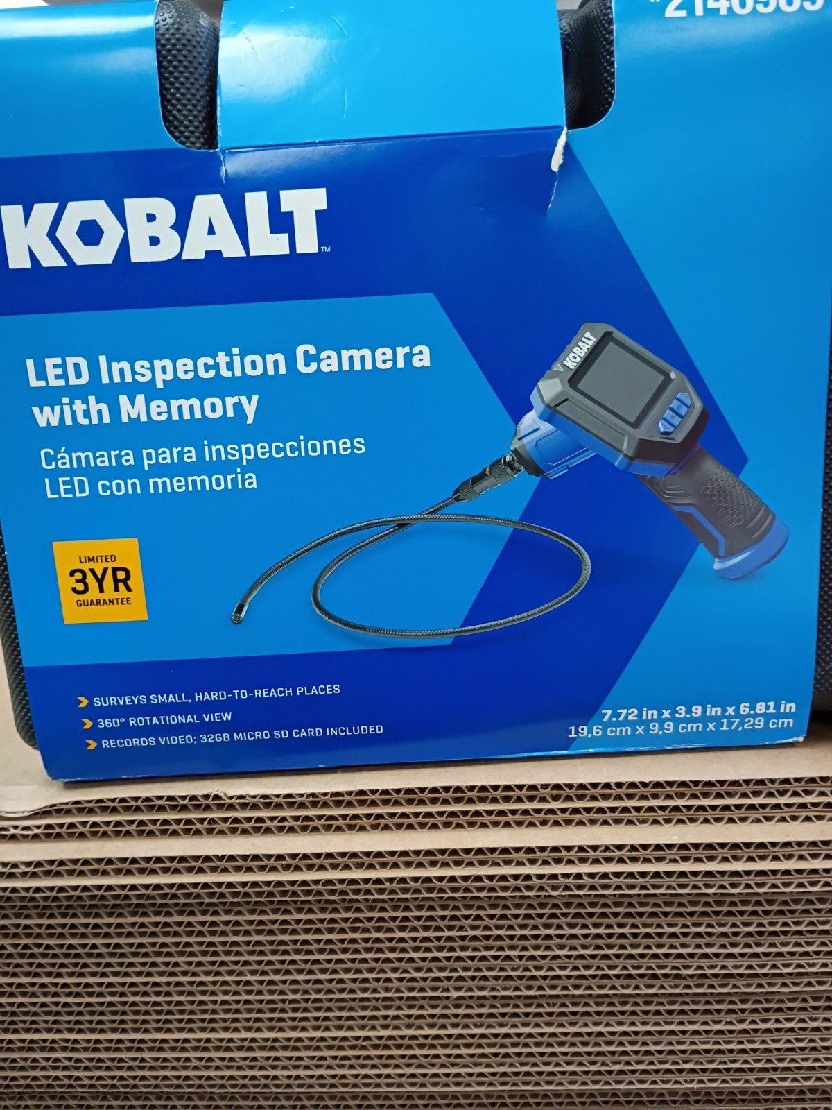 Kobalt Digital Inspection Camera Flexible Shaft Waterproof LED Lights