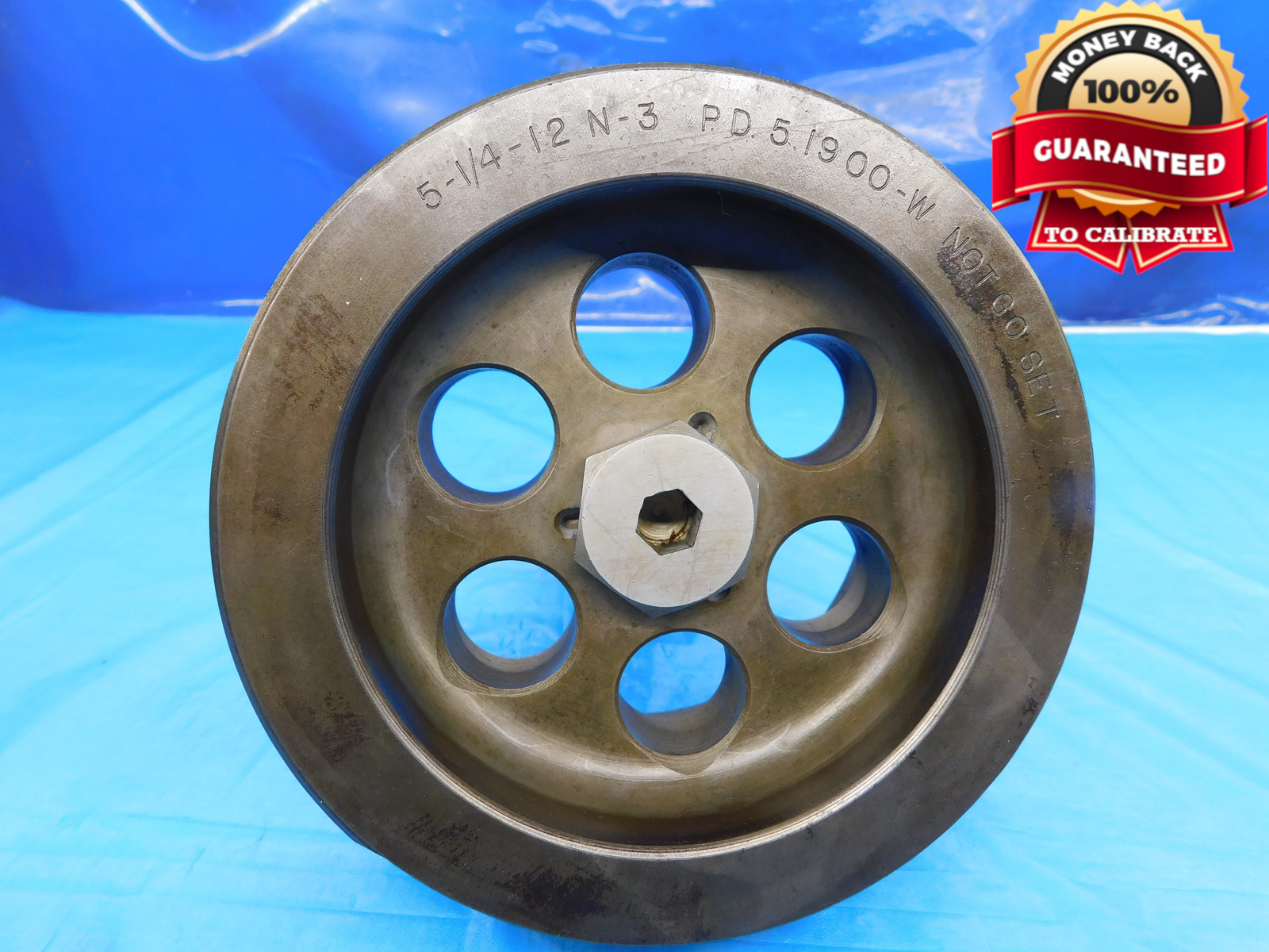 5 1/4 12 N 3 SET THREAD PLUG GAGE 5.25 5.250 5.2500 NO GO ONLY P.D. = 5.1900
