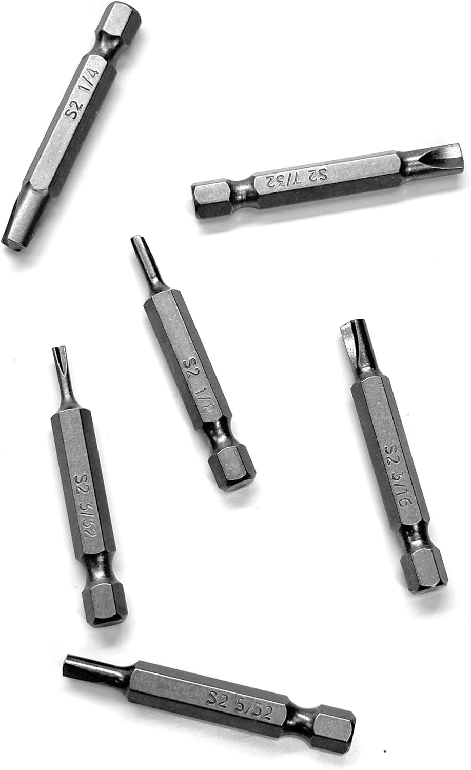 Type G Clutch Bits Set Fits Vintage American Cars, S2 Steel, 6 Sizes, 2 in Long,