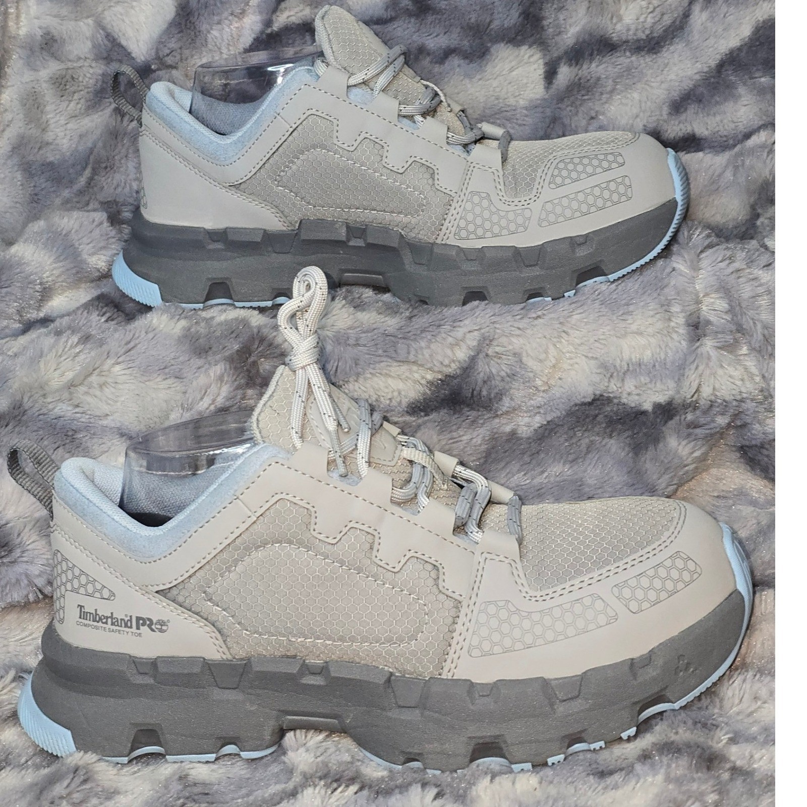 NEW Timberland PRO Women’s Composite Toe Work Shoe Tan Blue Gray Size 9.5