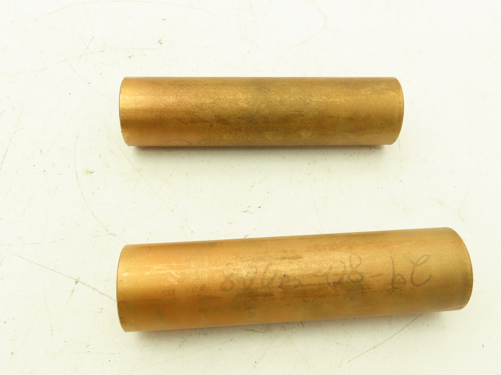 SCS-813-6 Sintered Bronze Oiled Bar Stock Brass Sleeve 1″x1-5/8″-6-1/2″ Lot of 2