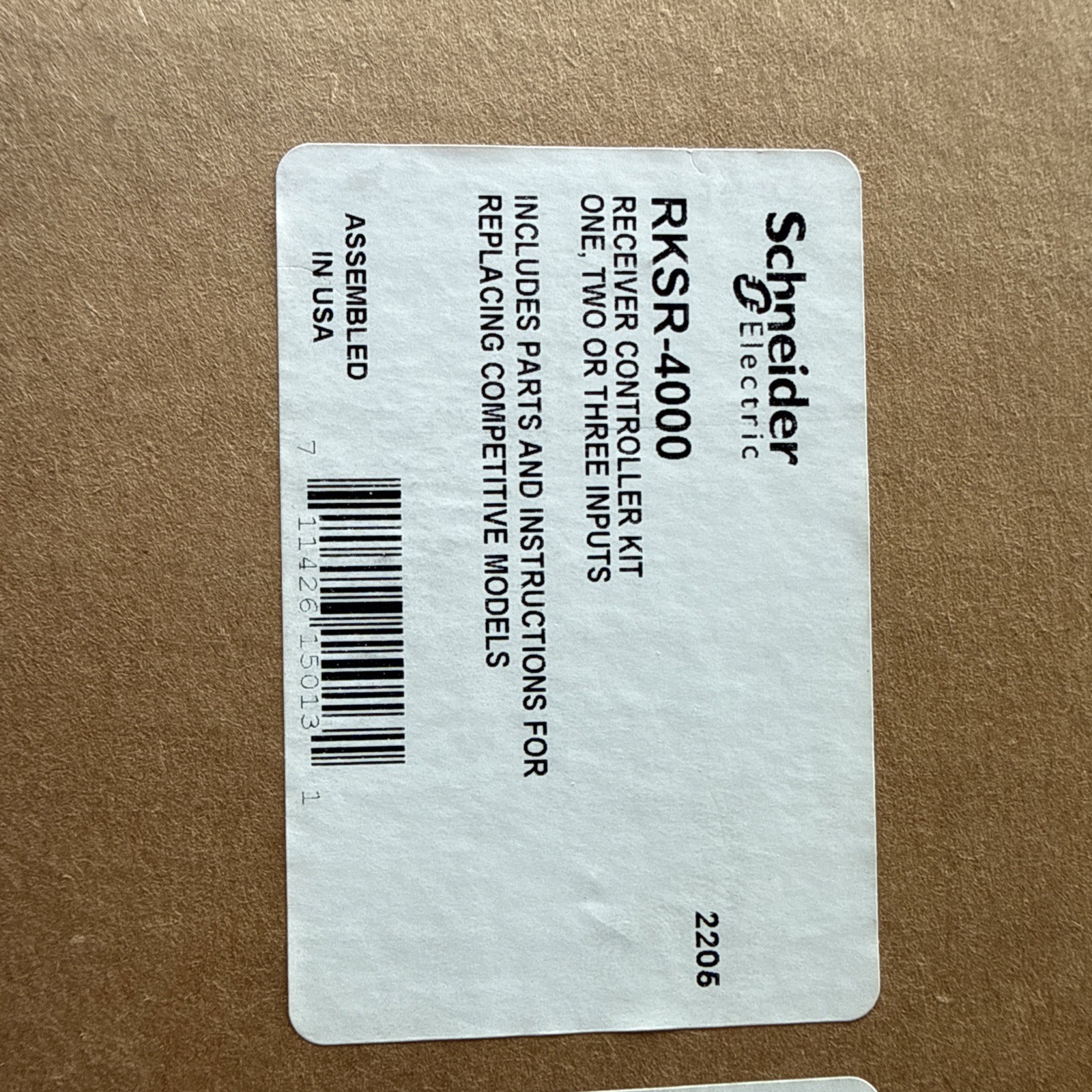 RKSR-4000 Universal Pneumatic Receiver Controller Kit 1,2 or 3 Inputs Barber