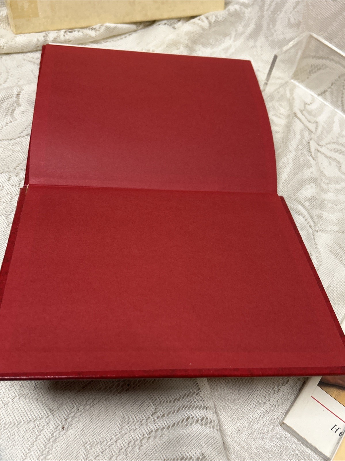 Hallmark Travel Journal Red with Gold lettering Vintage 1975 Hardcover