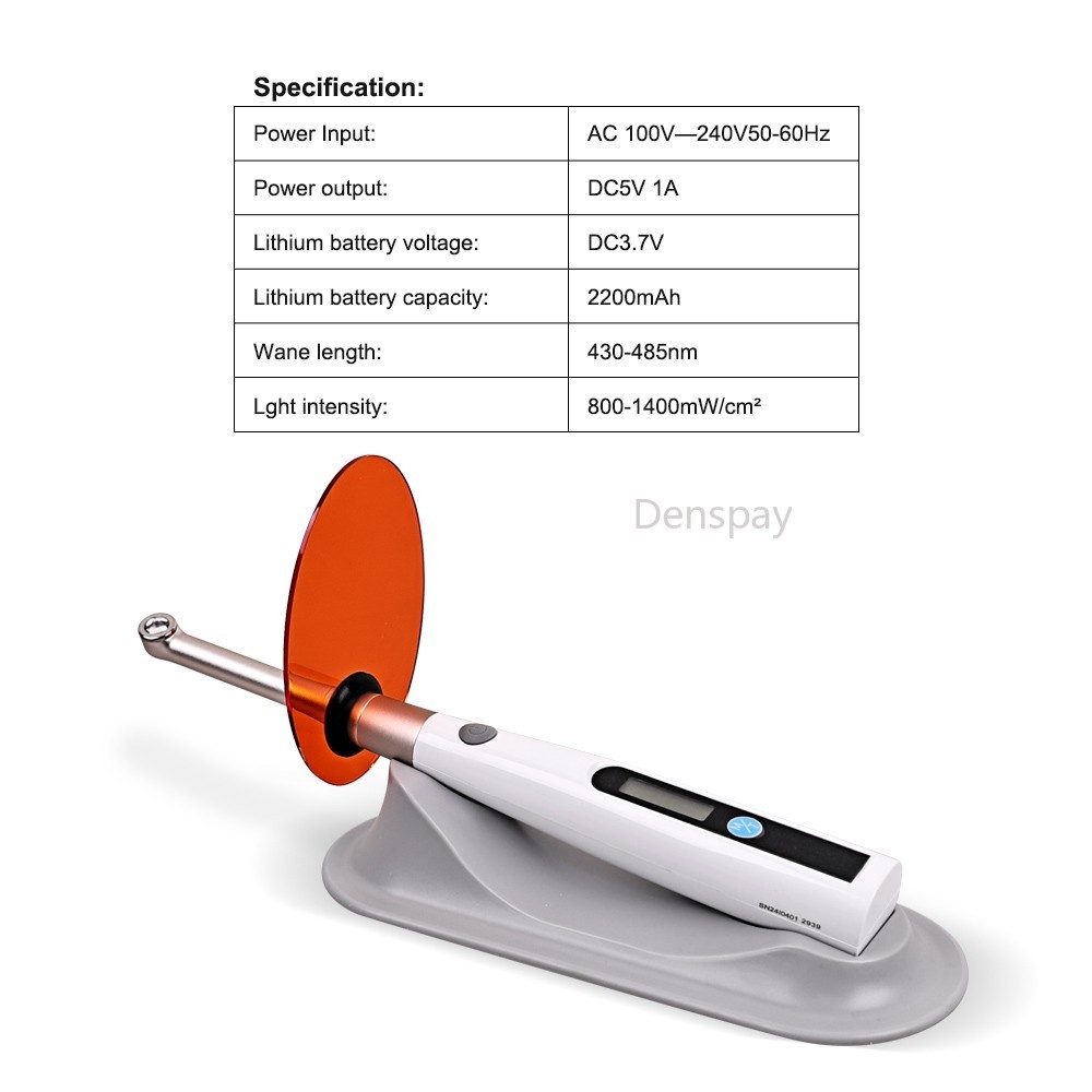 1 Second Dental Wireless LED Curing Light Cure Lamp/Light Cure Composite Resin
