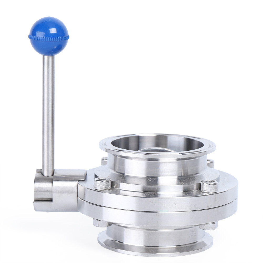 3 Inch Tri Clamp Clover Butterfly Valve Sanitary Butterfly Valve Stainless Steel