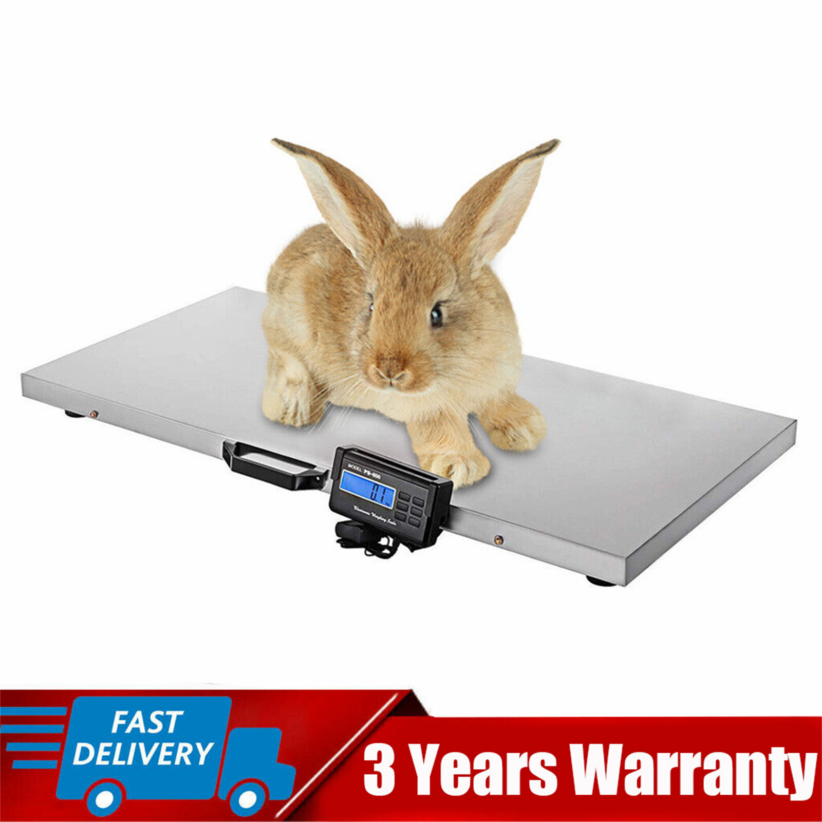 1100Lbs Digital Livestock Vet Scale Stainless Steel Platform 103×53cm
