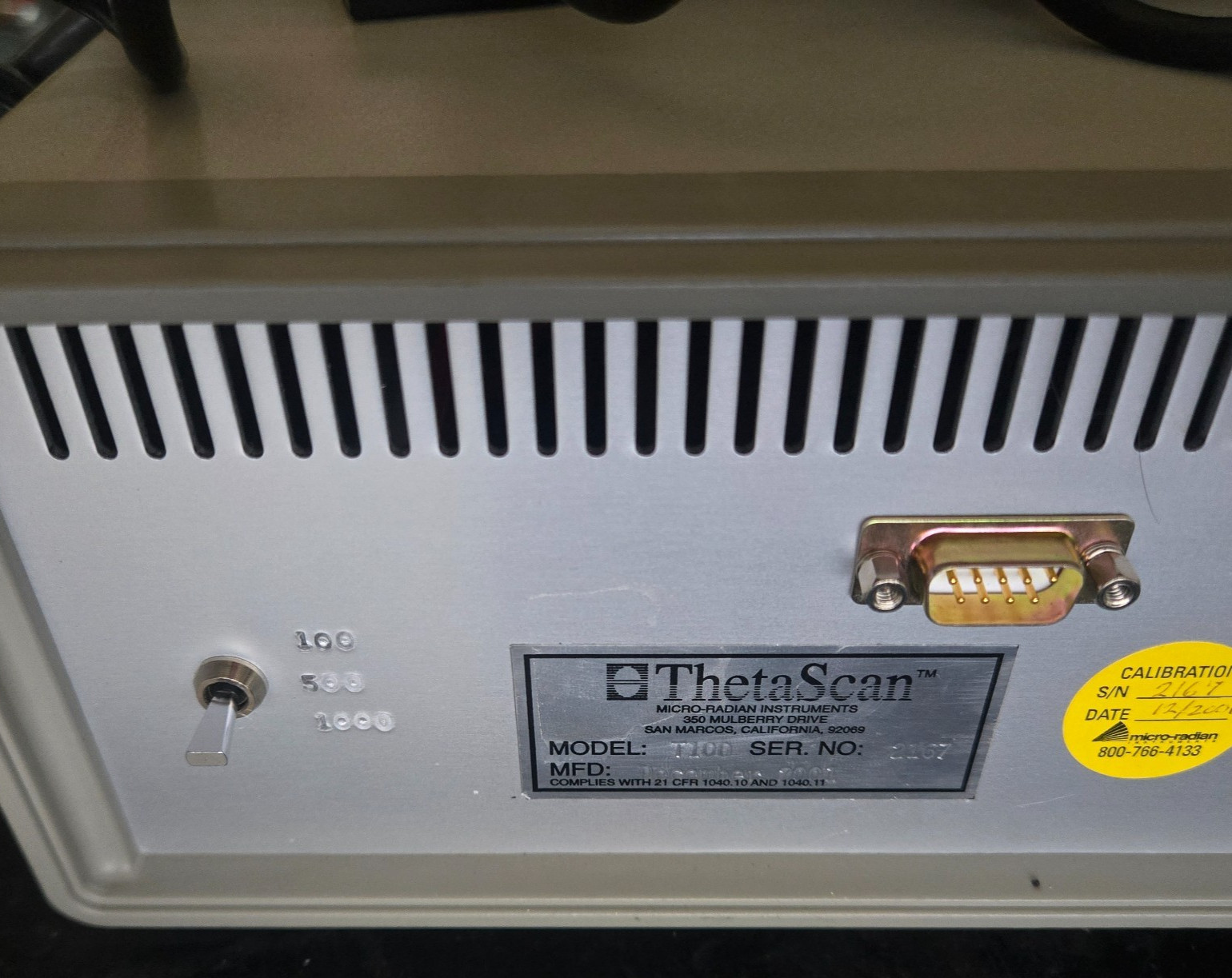 Micro-Radian T100 Electronic Autocollimator ThetaScan Dual Axis w Optical Head