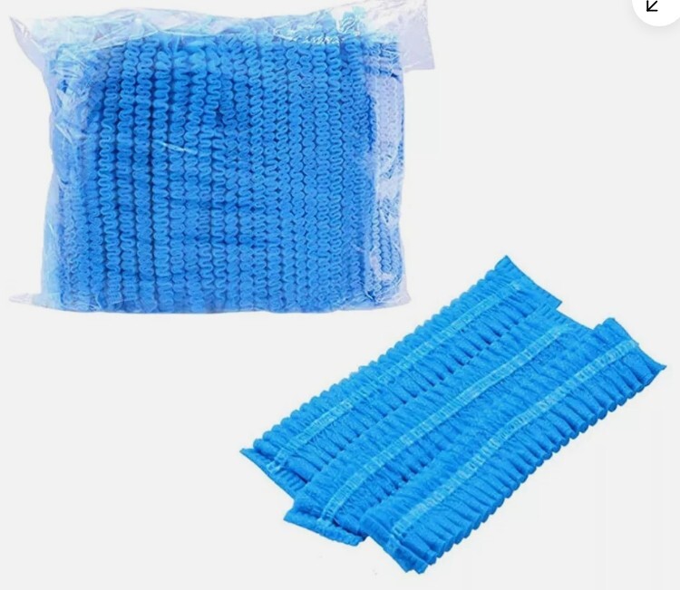 100 pcs Disposable Hair Net Non-Woven Head Bouffant Hair Cap 21″ BLUE
