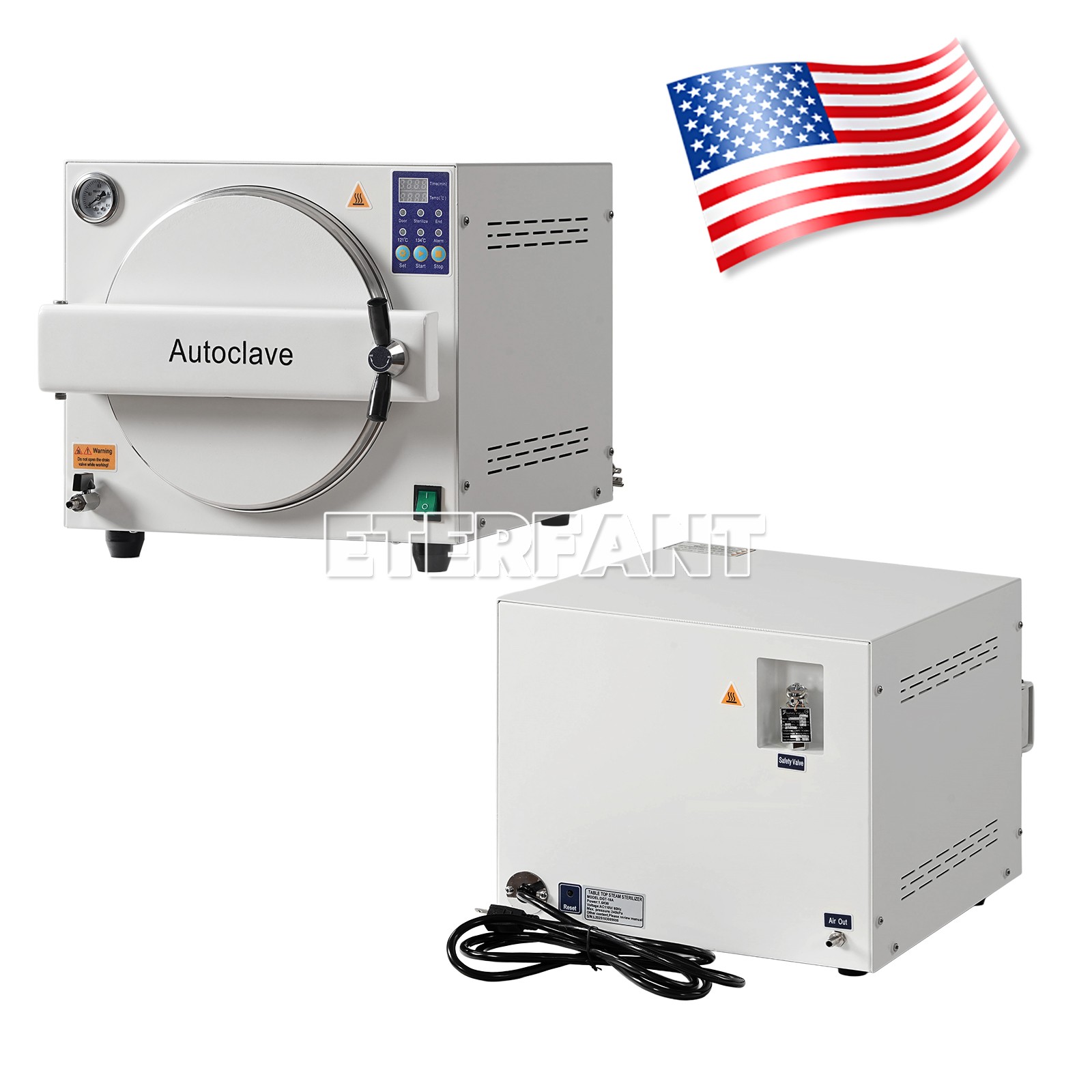 ETERFANT 18L Dental Autoclave Steam Sterilizer Medical Sterilization US