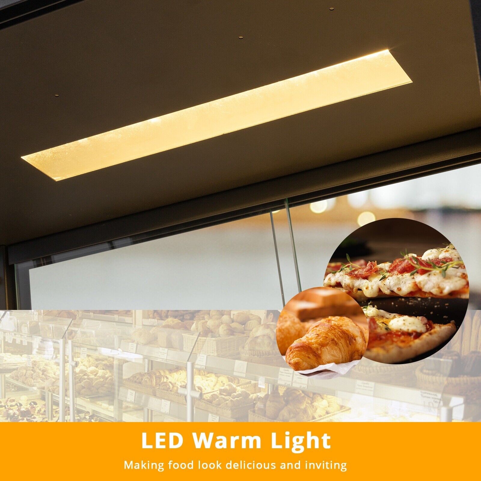 ROVSUN 3 Tier 15″ Commercial Heat Food Service Pizza Warmer Display Show Case