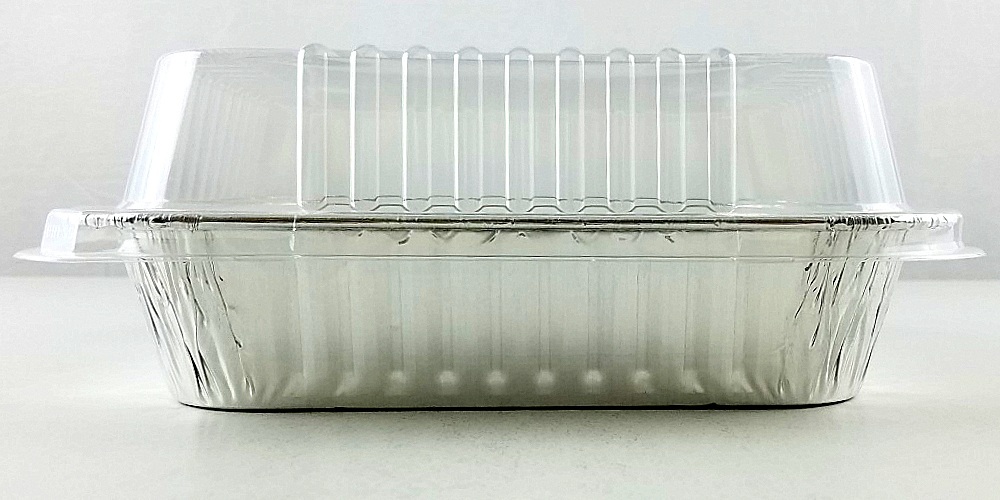 9″ Square Cake Foil Pan w/Clear Dome Lid 25 Sets -Disposable Aluminum Baking Pan