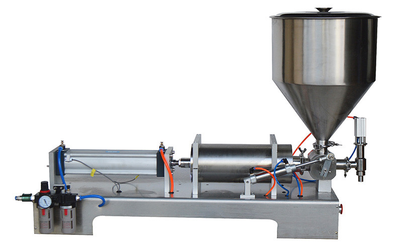 110V Liquid&Cream Filling Machine 1000-5000ml Larger Pump 50L Hopper