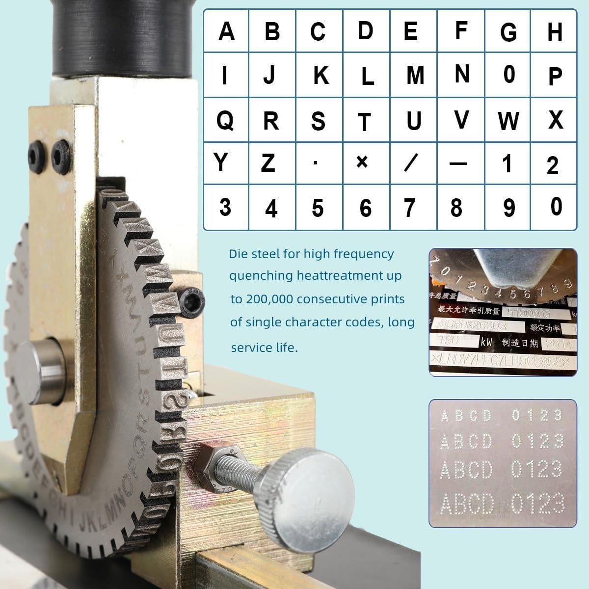 Metal Stamping Marking Machine Manual Plate Stamping Printer Dog Tag Embosser