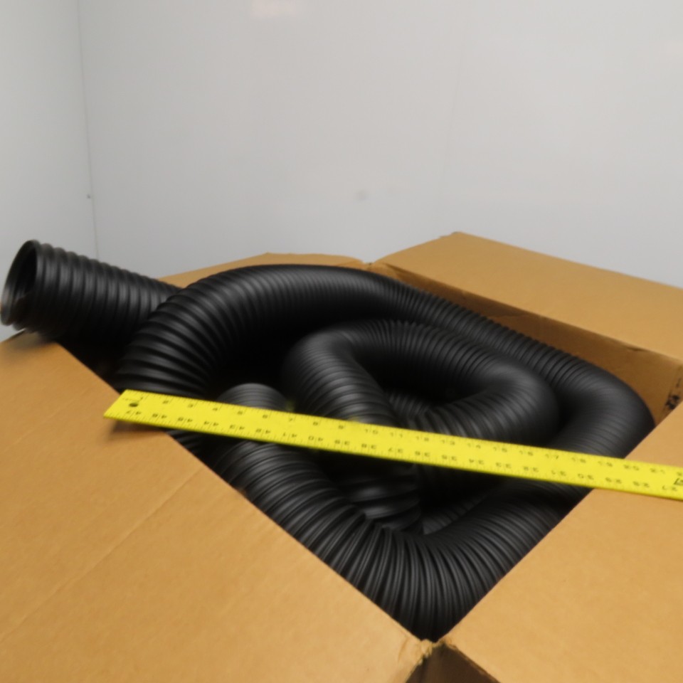 Flexaust 8731040000 T-7 4″ Medium Weight Black Thermoplastic Rubber Hose 25′