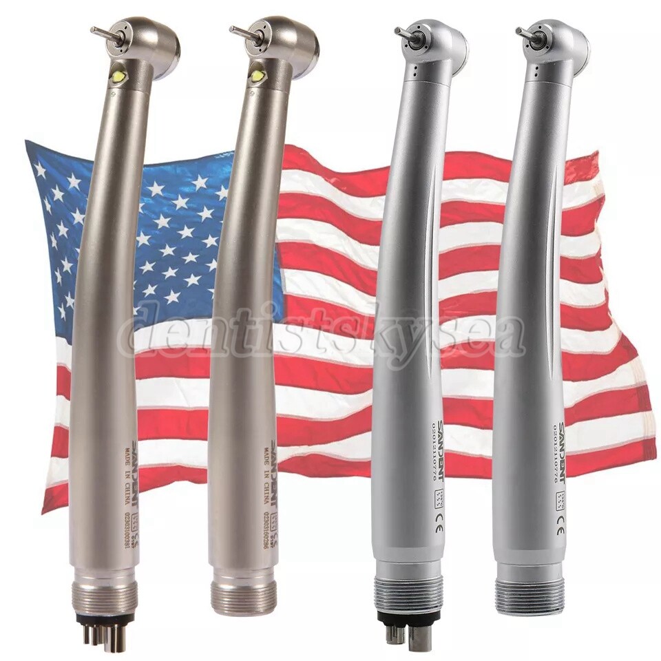 SANDENT Dental LED E-generator / No-LED High Speed Turbine Handpiece 2Hole/4Hole