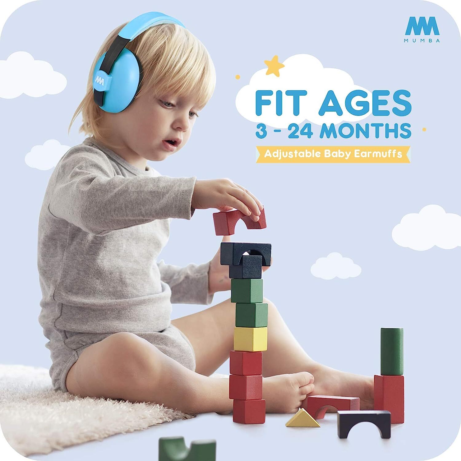 Mumba Baby Ear Protection Noise Cancelling Headphones Babies Toddlers Earmuffs