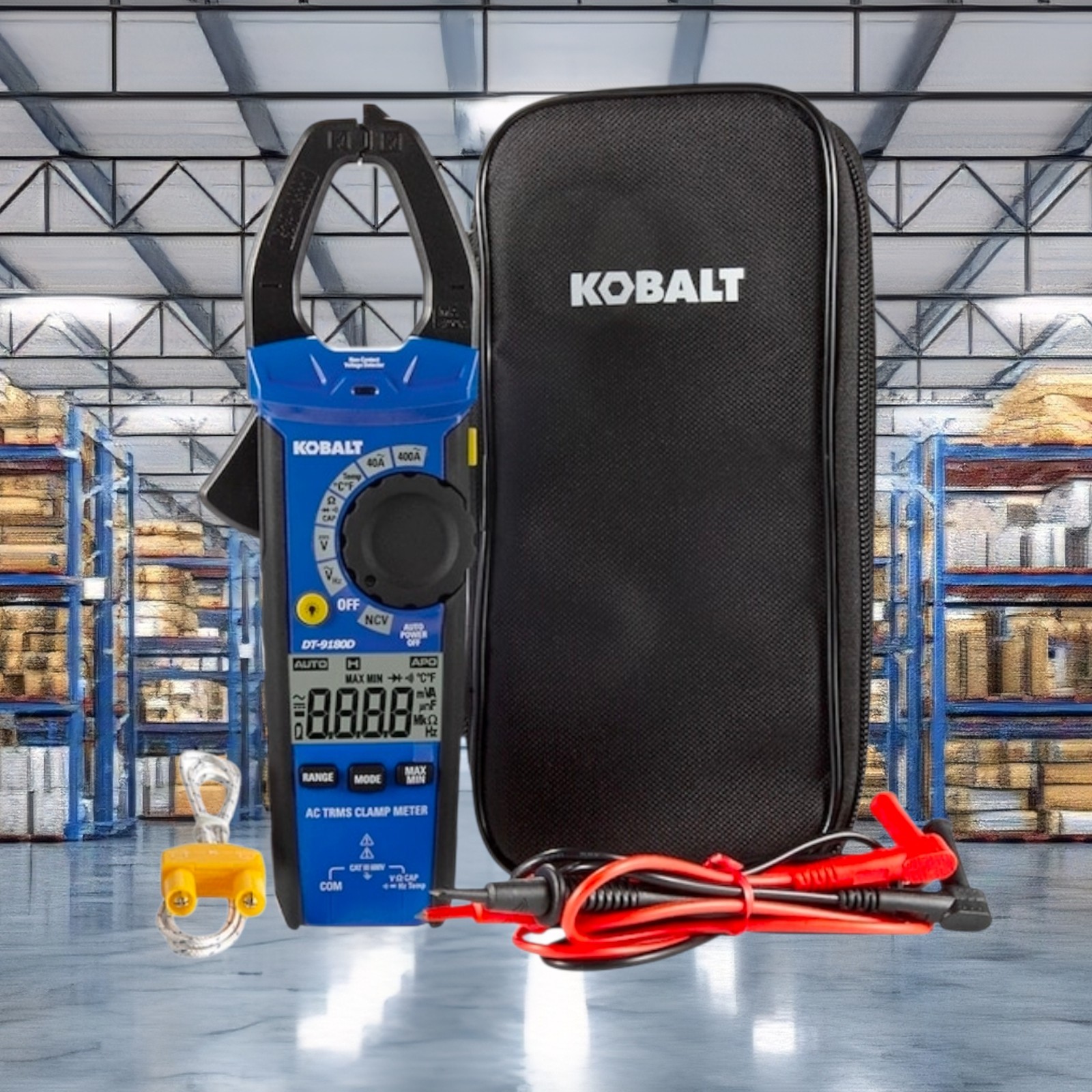 KobaltDigital Display Clamp Meter Multimeter 400 Amp 600V Volt