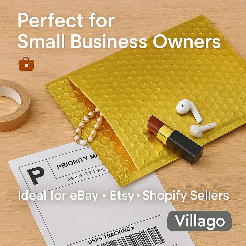 #000 4″x8″ Mettallic Matte MAILERS SHIPPING PADDED BAGS ENVELOPES Gold Metallic