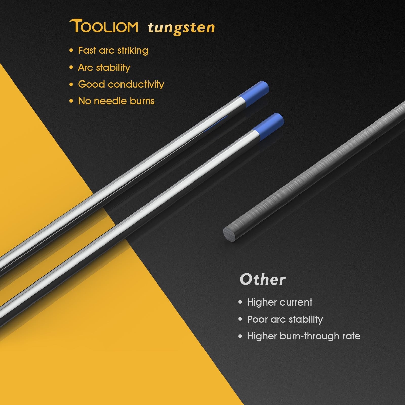 Tig Welding Electrodes 2% Lanthanated 3/32” x 7” – 10-Pack for Precision Welding