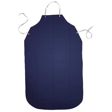 Ansell 56-601 Bib Apron, Urethane, Nylon, Blue, 55 In, Universal