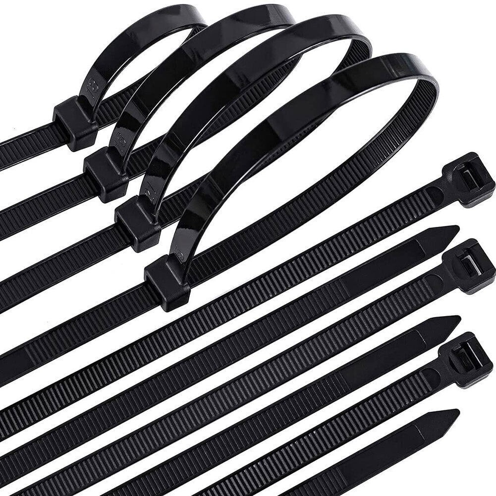 1000PCS Nylon Universal Cable Heavy Duty Tie Buckle Self Locking Zip Ties Holder