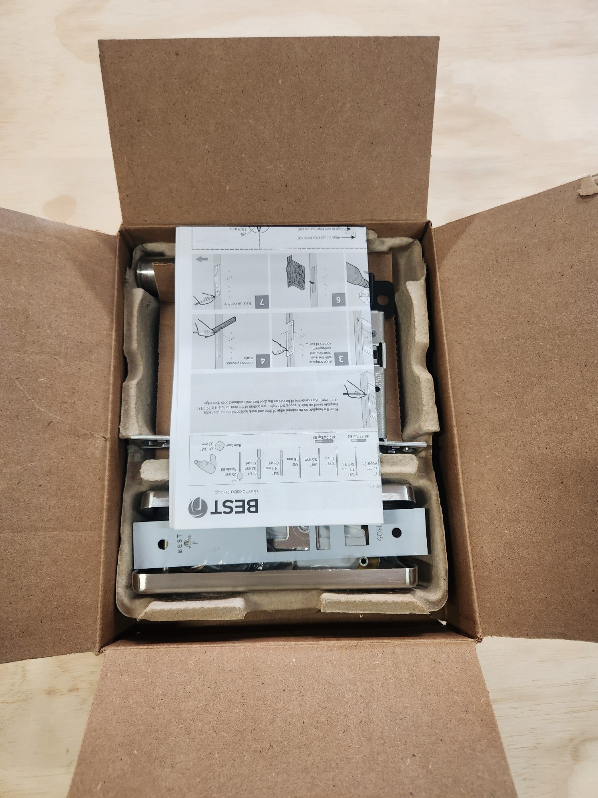 BEST 45H7A15J630 office function, mortise lockset, with cylinder