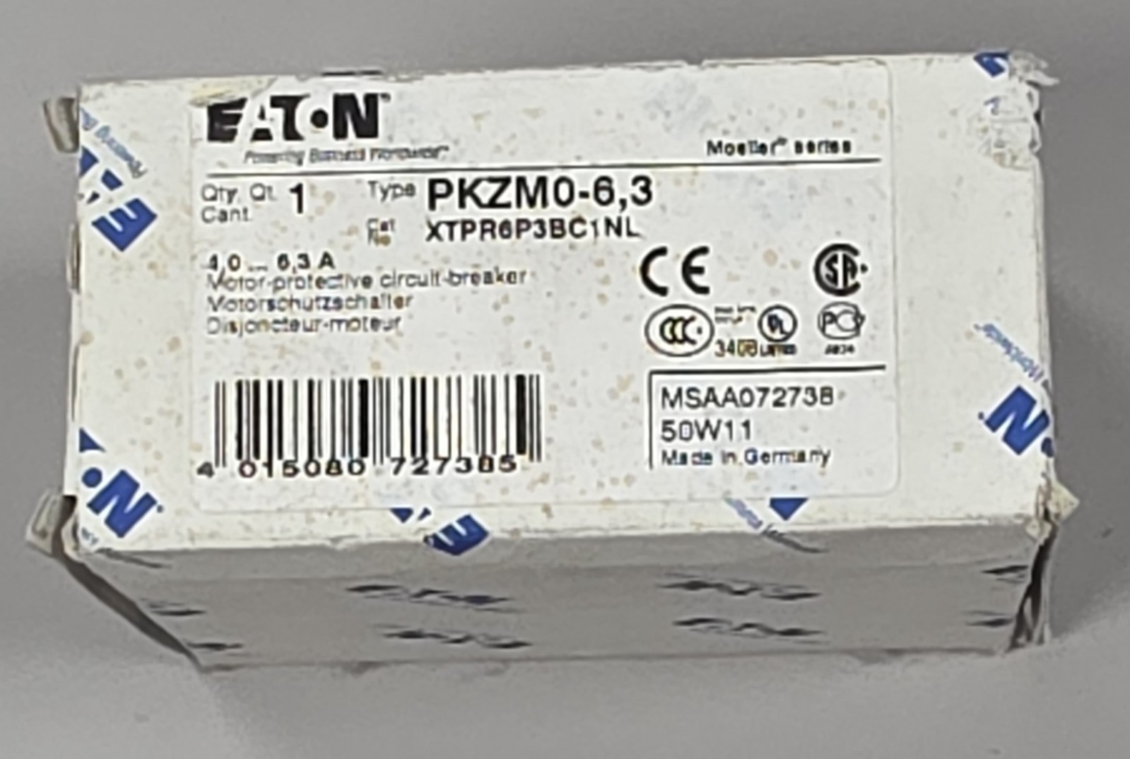 Eaton PKZM0-6.3 Motor Protective Circuit Breaker 4.0-6.3A