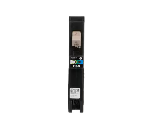 Eaton CHFN115A1CS CH 15A 1-Pole Dual Function AFCI/GFCI Circuit Breaker – Black