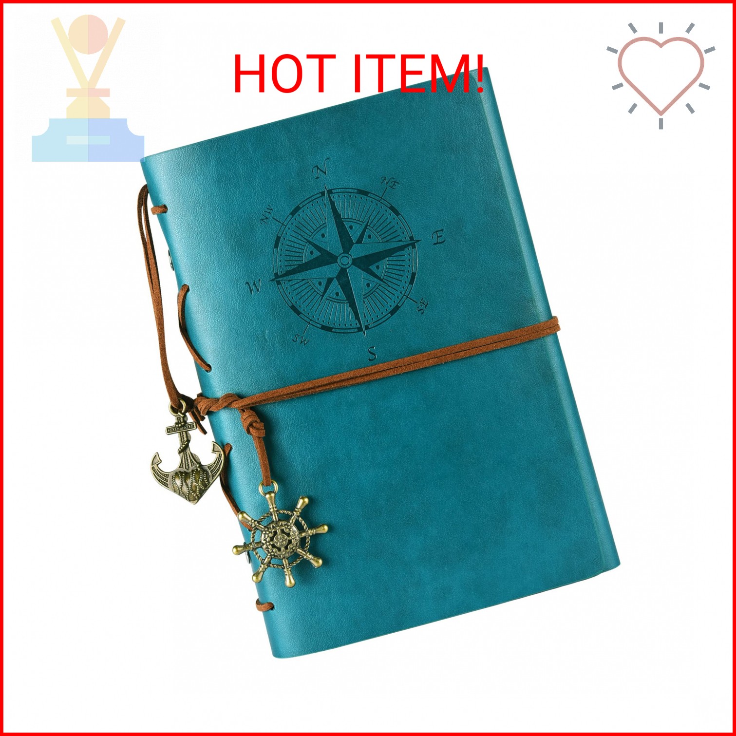MALEDEN Leather Writing Journal Notebook, Classic Spiral Bound Notebook Refillab