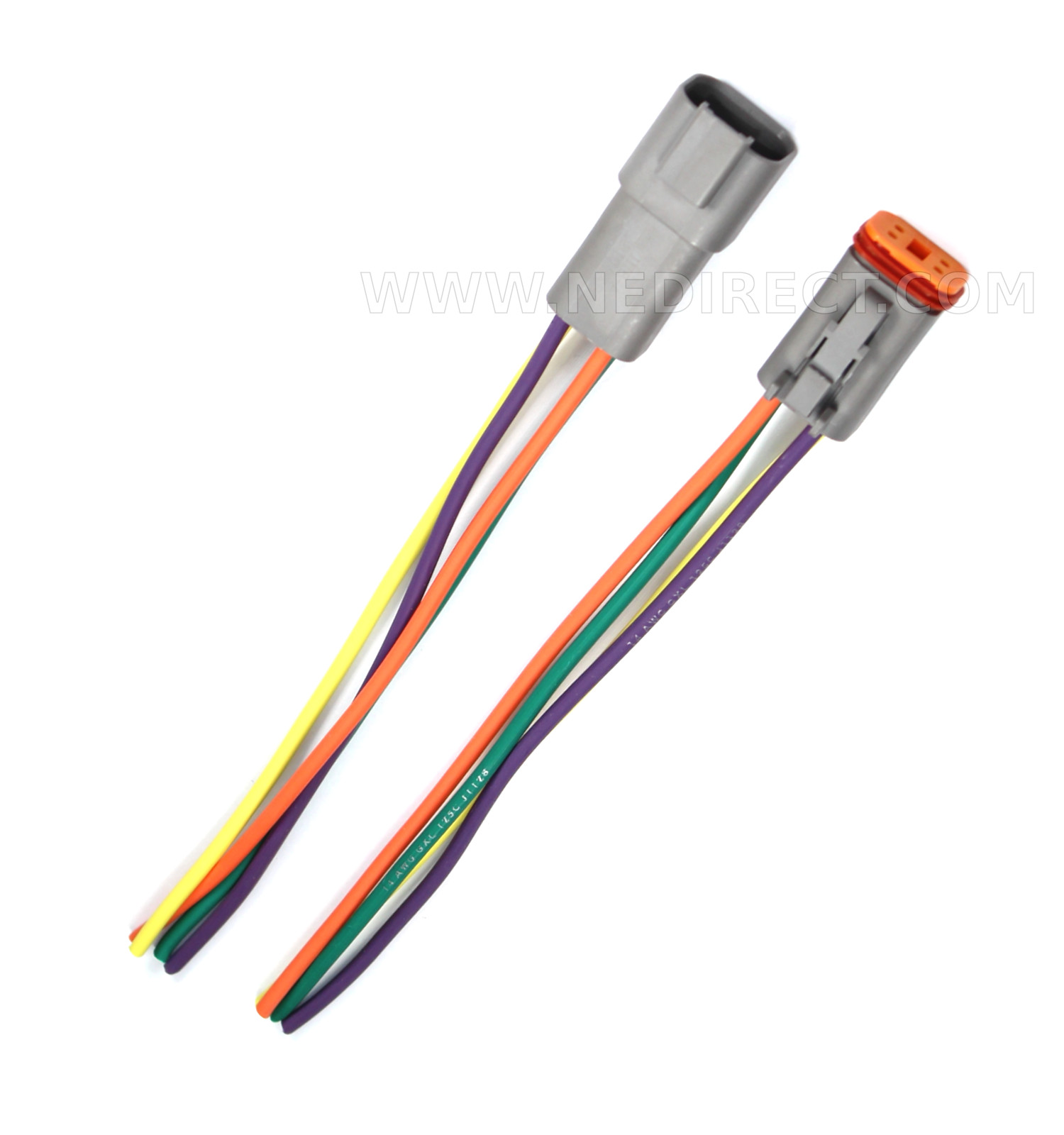 16 AWG Assembled Deutsch DT 4 Pin waterproof connector 6″ wire kit