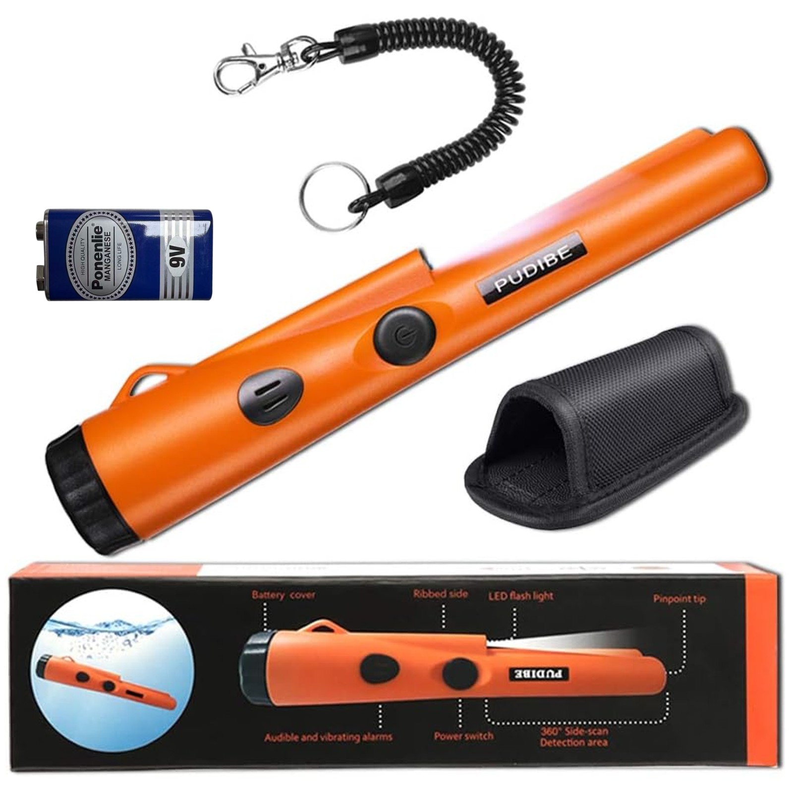 Handheld Metal Detector – 360�� Detection for Gold, Silver & Treasure Hunting
