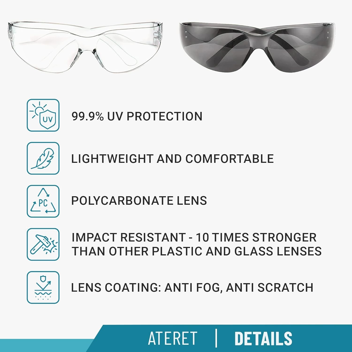 12 PAIR Pack Safety Glasses Protective Grey SMOKE Lens Sunglasses Work Lot Z87