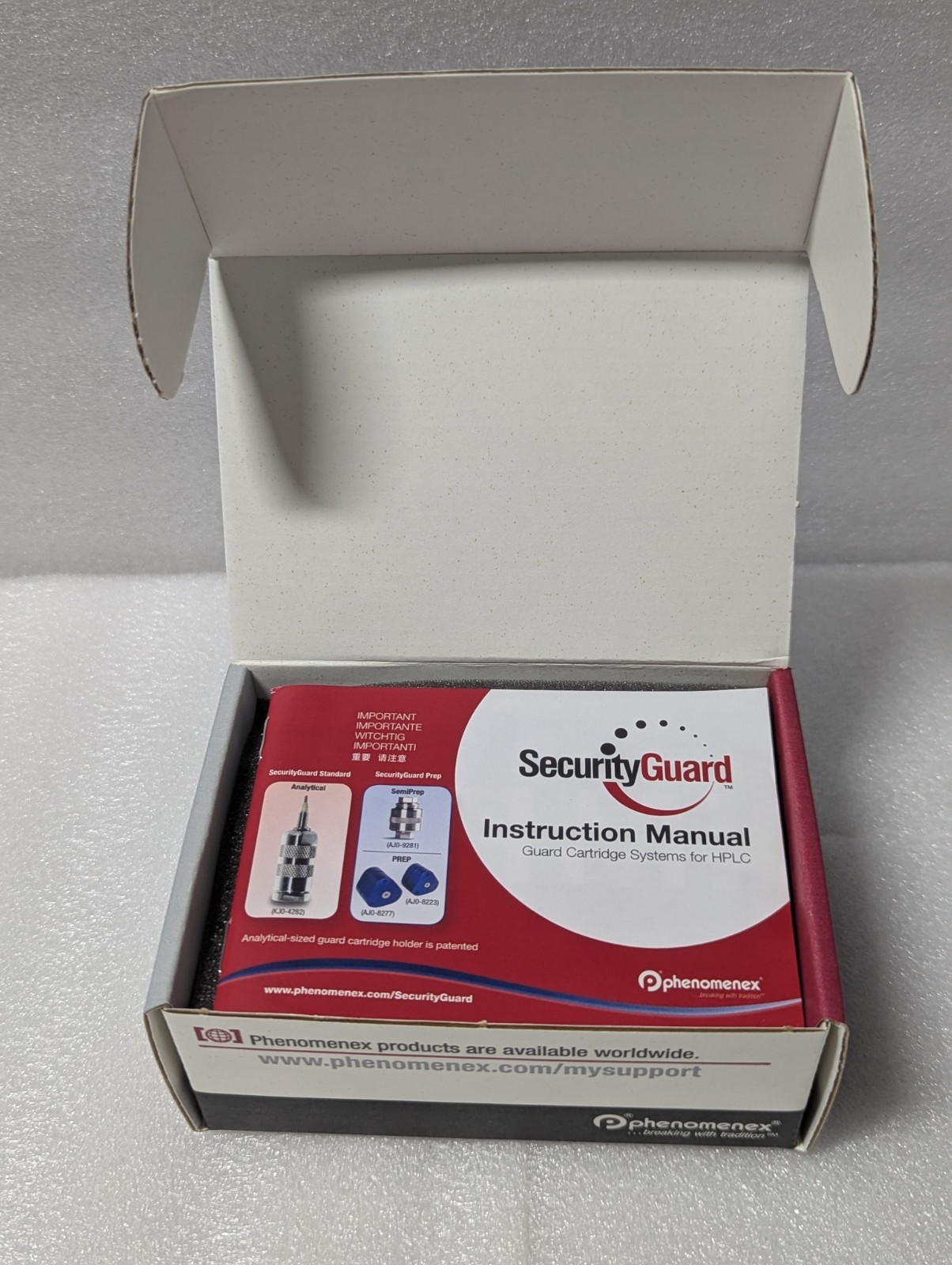KJ0-4282 HPLC Guard Cartridge System. Phenomenex Security Guard. New – Open Box