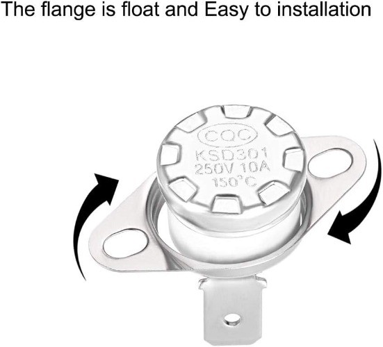 KSD301 Thermostat 150°C 302°F 10A Normally Closed N.C Adjust Snap Disc