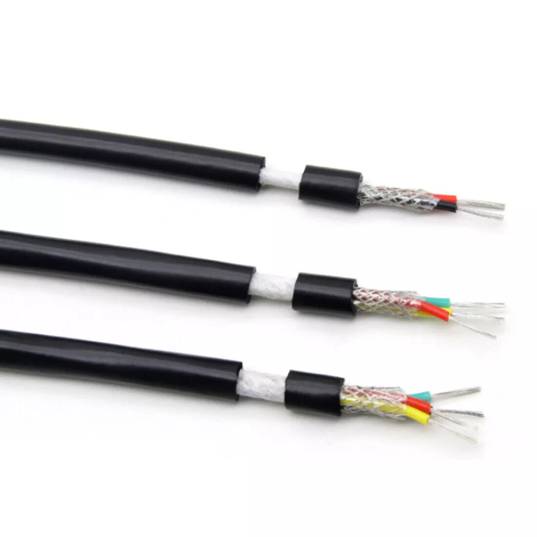 Multi-Core Flexible Silicone Screened Cable 0.3-2.5mm² Shielded Wire 2-6 Cores