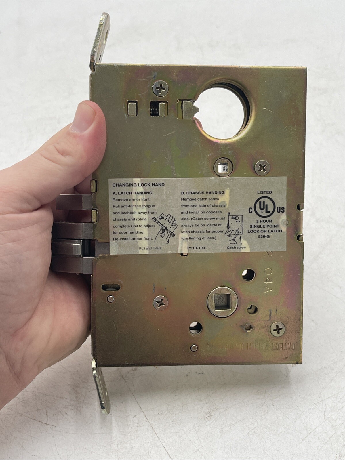 Schlage L9050LBLB Office Lock Mortise Lockset Body LLL RH 1 3/4 DR